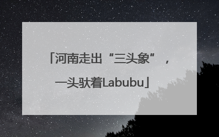 河南走出“三头象”，一头驮着Labubu