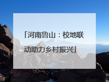 河南鲁山：校地联动助力乡村振兴