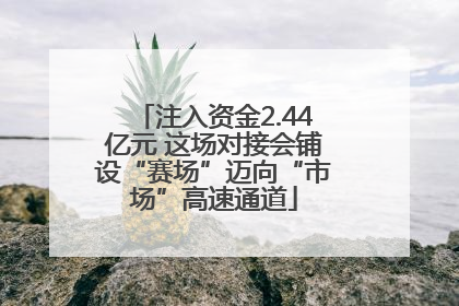 注入资金2.44亿元 这场对接会铺设“赛场”迈向“市场”高速通道