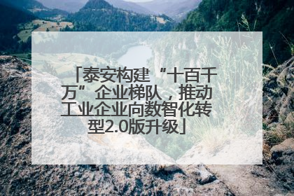 泰安构建“十百千万”企业梯队，推动工业企业向数智化转型2.0版升级