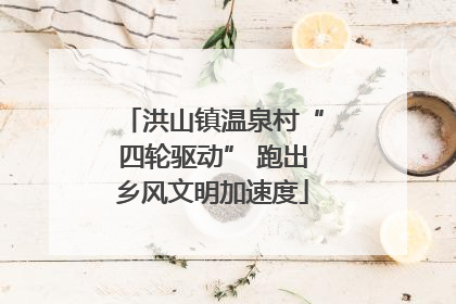 洪山镇温泉村“四轮驱动” 跑出乡风文明加速度