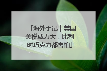 海外手记｜美国关税威力大，比利时巧克力都害怕