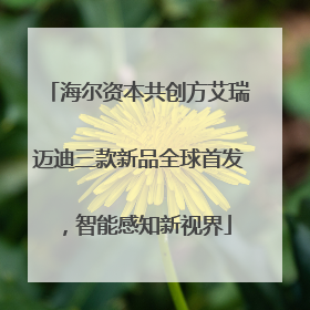 海尔资本共创方艾瑞迈迪三款新品全球首发，智能感知新视界