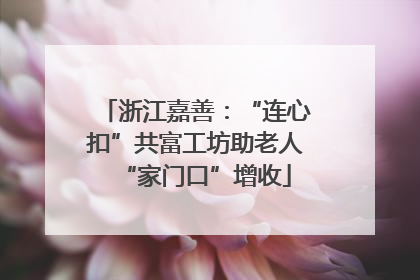 浙江嘉善：“连心扣”共富工坊助老人“家门口”增收