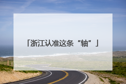 浙江认准这条“轴”