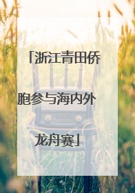 浙江青田侨胞参与海内外龙舟赛