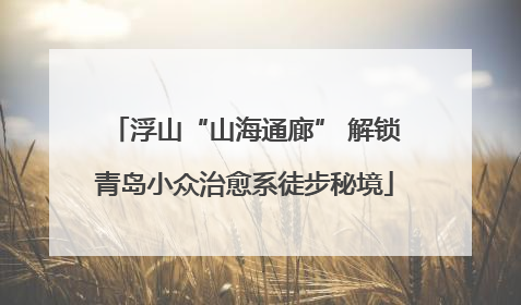 浮山“山海通廊” 解锁青岛小众治愈系徒步秘境