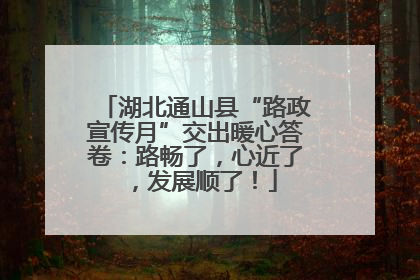 湖北通山县“路政宣传月”交出暖心答卷：路畅了，心近了，发展顺了！
