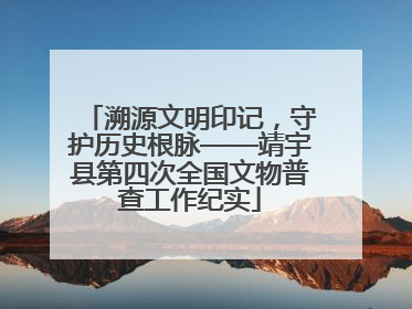 溯源文明印记，守护历史根脉——靖宇县第四次全国文物普查工作纪实