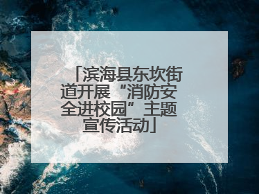 滨海县东坎街道开展“消防安全进校园”主题宣传活动