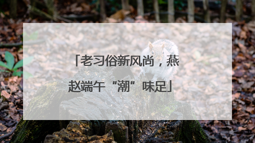 老习俗新风尚，燕赵端午“潮”味足