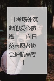 考场外筑起的爱心防线——向日葵志愿者协会护航高考