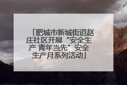 肥城市新城街道赵庄社区开展“安全生产 青年当先”安全生产月系列活动