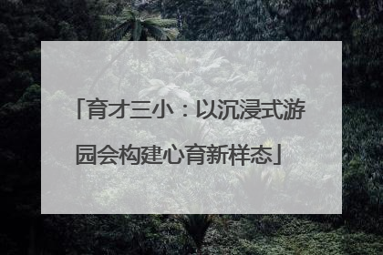 育才三小：以沉浸式游园会构建心育新样态