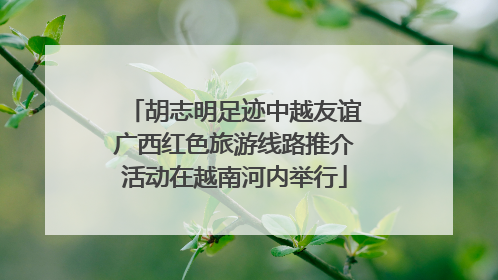 胡志明足迹中越友谊广西红色旅游线路推介活动在越南河内举行