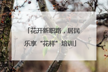 花开新职路，居民乐享“花样”培训