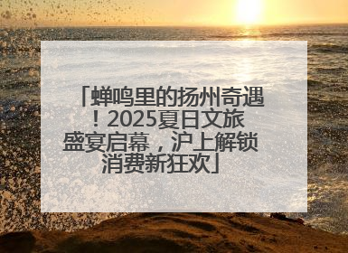 蝉鸣里的扬州奇遇！2025夏日文旅盛宴启幕，沪上解锁消费新狂欢
