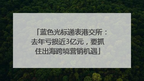 蓝色光标递表港交所：去年亏损近3亿元，要抓住出海跨境营销机遇
