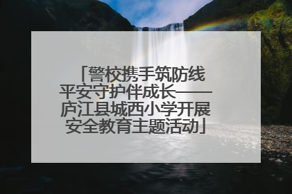 警校携手筑防线 平安守护伴成长——庐江县城西小学开展安全教育主题活动