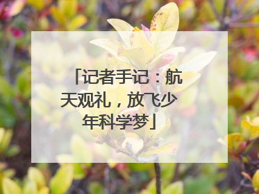 记者手记：航天观礼，放飞少年科学梦