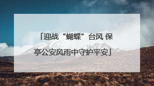 迎战“蝴蝶”台风 保亭公安风雨中守护平安