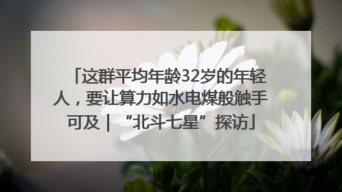 这群平均年龄32岁的年轻人，要让算力如水电煤般触手可及｜“北斗七星”探访