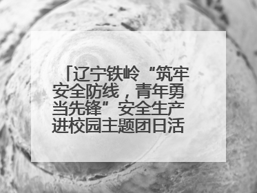 辽宁铁岭“筑牢安全防线，青年勇当先锋”安全生产进校园主题团日活动举行