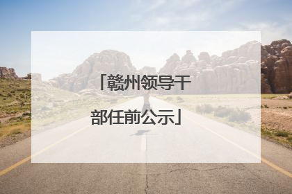 赣州领导干部任前公示
