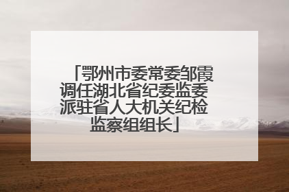 鄂州市委常委邹霞调任湖北省纪委监委派驻省人大机关纪检监察组组长