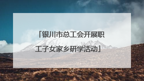 银川市总工会开展职工子女家乡研学活动
