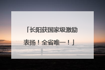 长阳获国家级激励表扬！全省唯一！