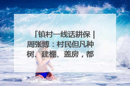 镇村一线话耕保｜周张博：村民但凡种树、建棚、盖房，都要向街道报批