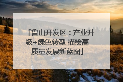 鲁山开发区：产业升级+绿色转型 描绘高质量发展新蓝图