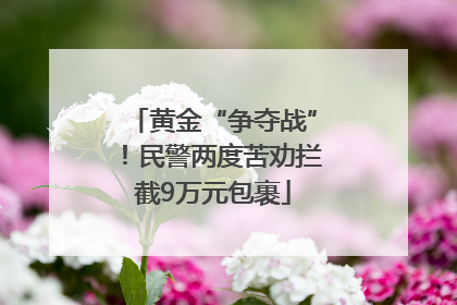 黄金“争夺战”！民警两度苦劝拦截9万元包裹