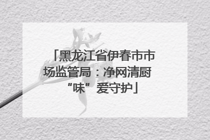 黑龙江省伊春市市场监管局：净网清厨 “味”爱守护