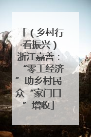 （乡村行·看振兴）浙江嘉善：“零工经济”助乡村民众“家门口”增收