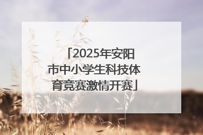 2025年安阳市中小学生科技体育竞赛激情开赛