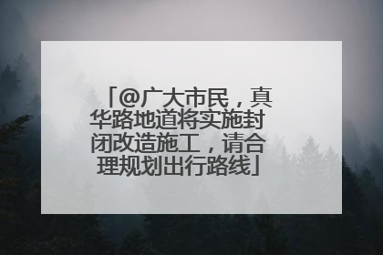 @广大市民，真华路地道将实施封闭改造施工，请合理规划出行路线