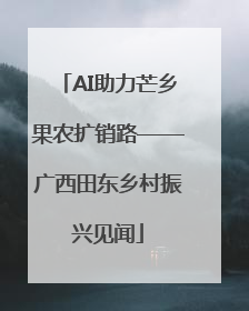 AI助力芒乡果农扩销路——广西田东乡村振兴见闻